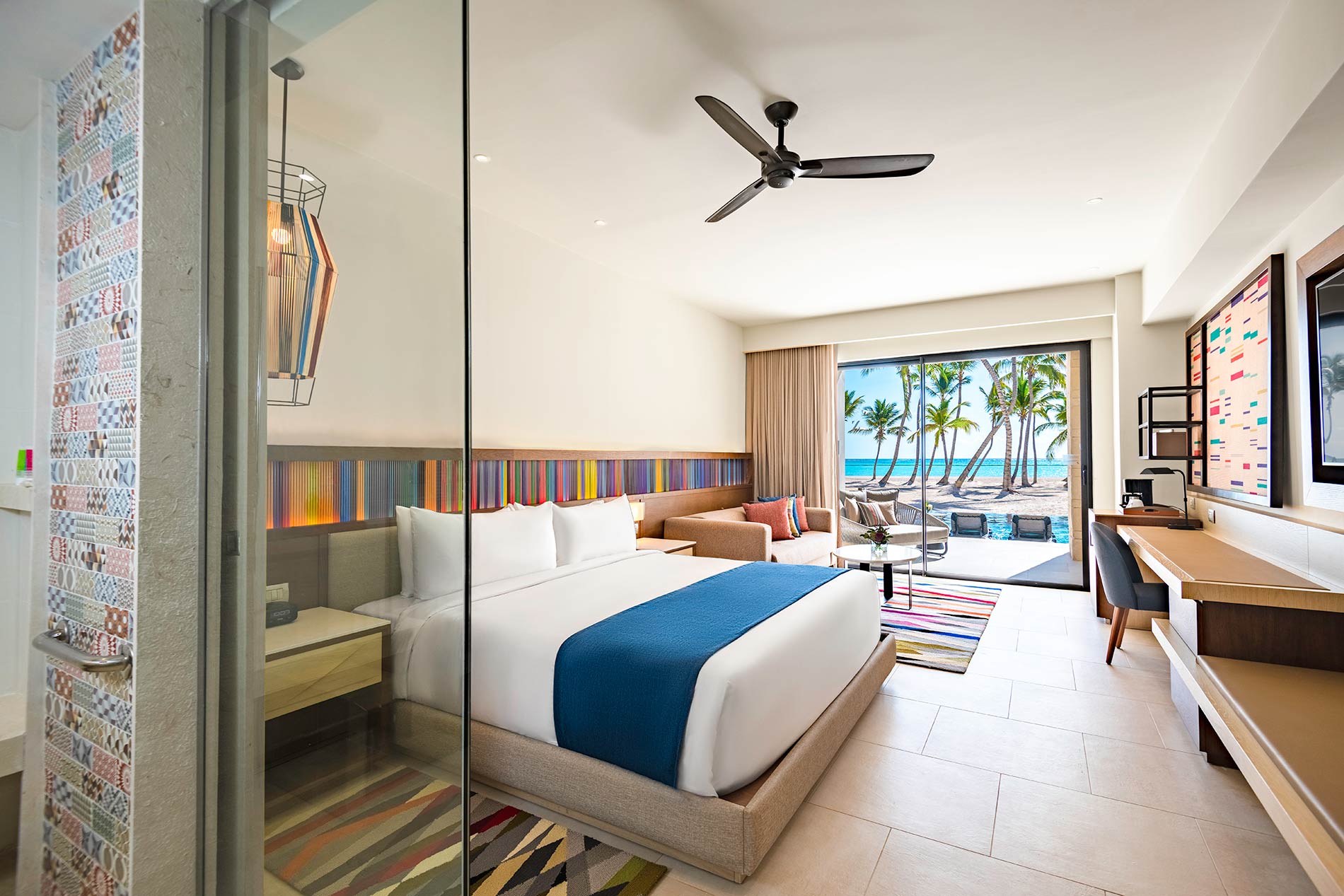 Hyatt Zilara Cap Cana Oceanfront Junior Suite Swim Up King room.
