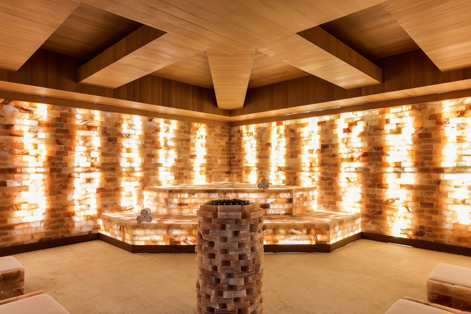 Hyatt Ziva Cap Cana Larimar spa himalayan salt room.