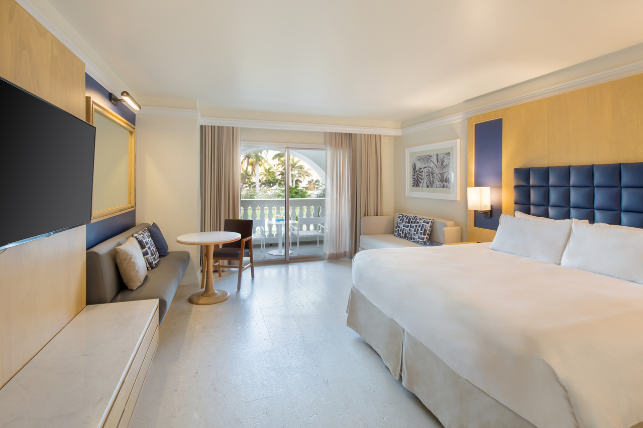 Hyatt Ziva Rose Hall resort view king bed.