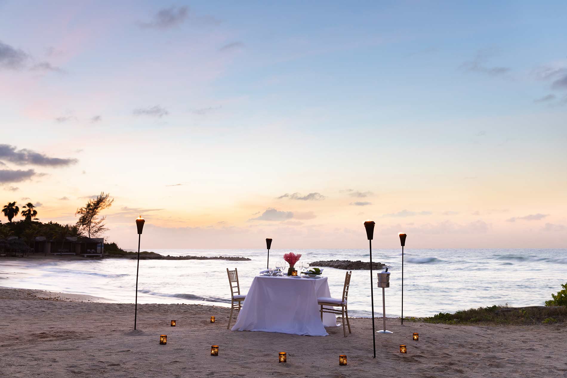 Hyatt Zilara Rose Hall romantic dinner.