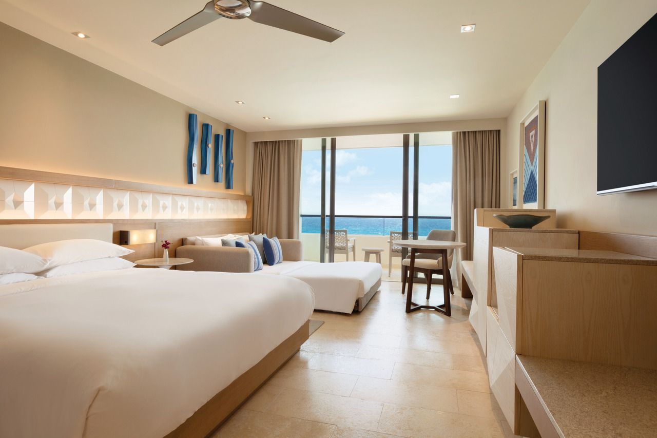 Hyatt Ziva Cancun Ocean Front King Room.