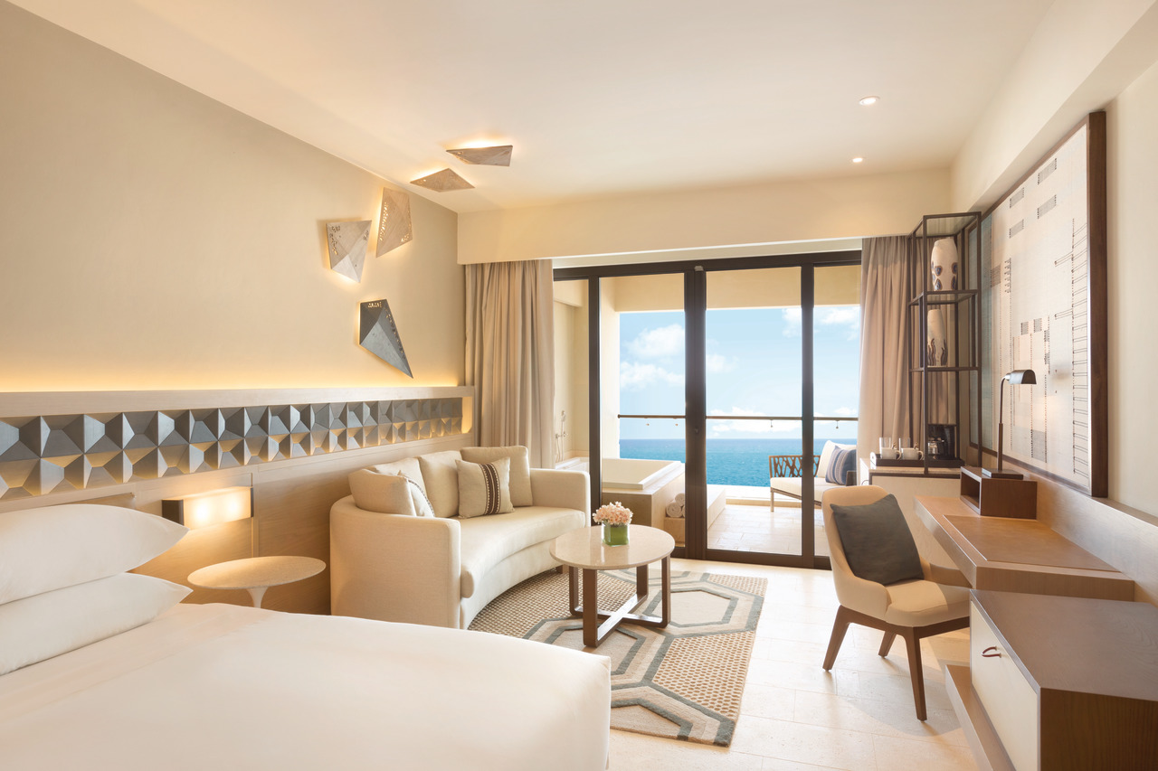 Hyatt Ziva Cancun Turquoize Ocean Front Master King Room.