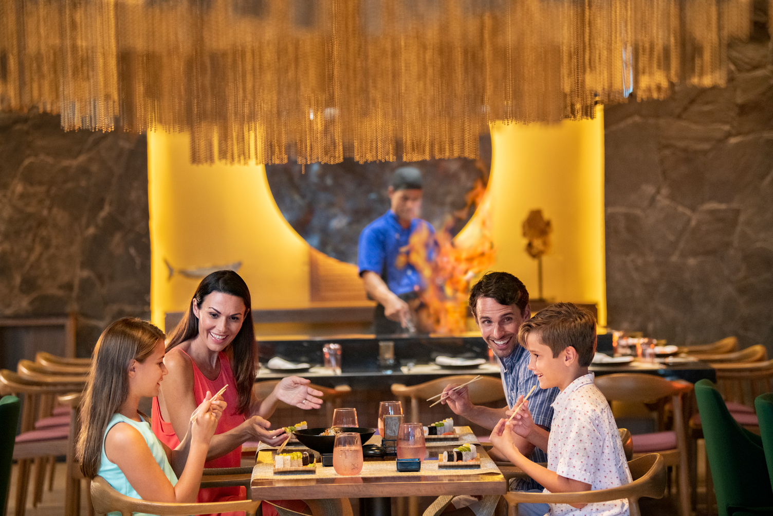 Hyatt Ziva Cap Cana dining family.