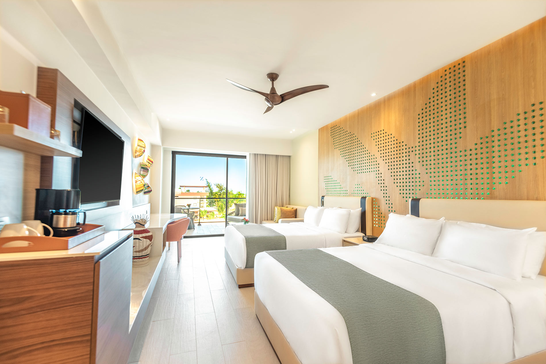 Hyatt Ziva Cap Cana club ocean view junior suite double room.
