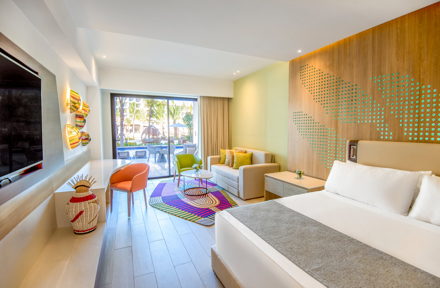 Hyatt Ziva Cap Cana junior suite swim up king room.