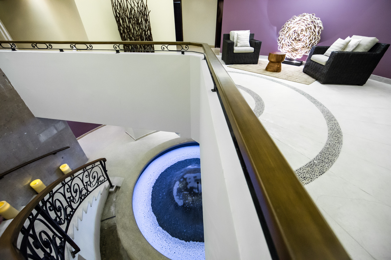 Hyatt Ziva Los Cabos Spa stairs.