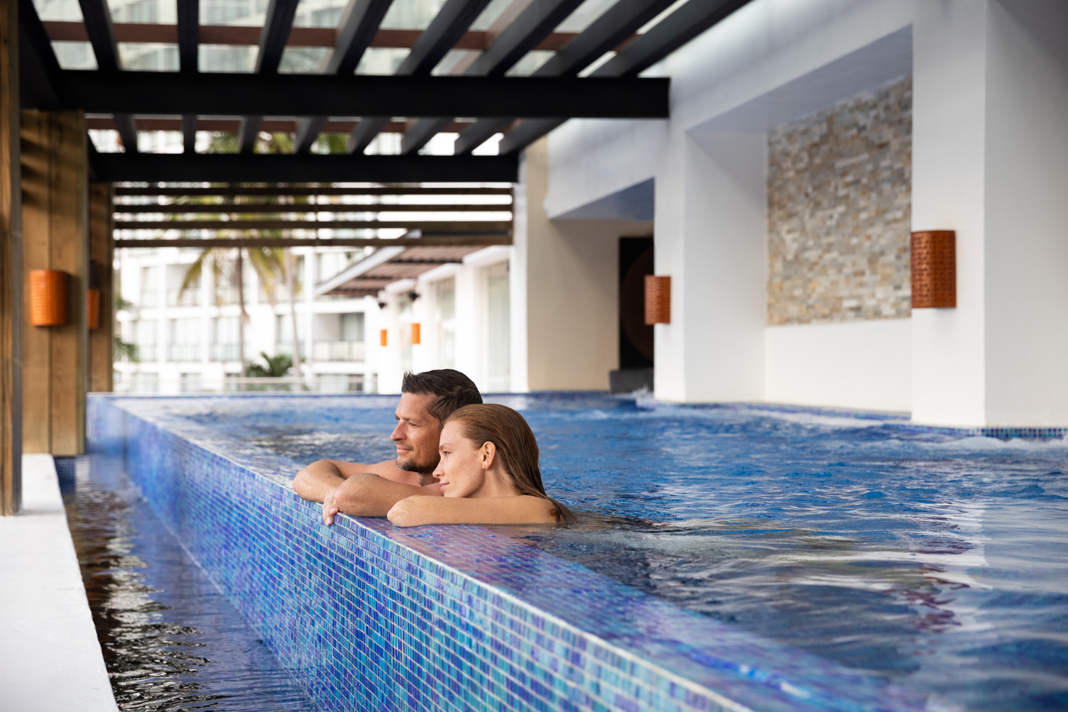 Hyatt Ziva Puerto Vallarta Vitamar Spa Hydrotherapy couple.