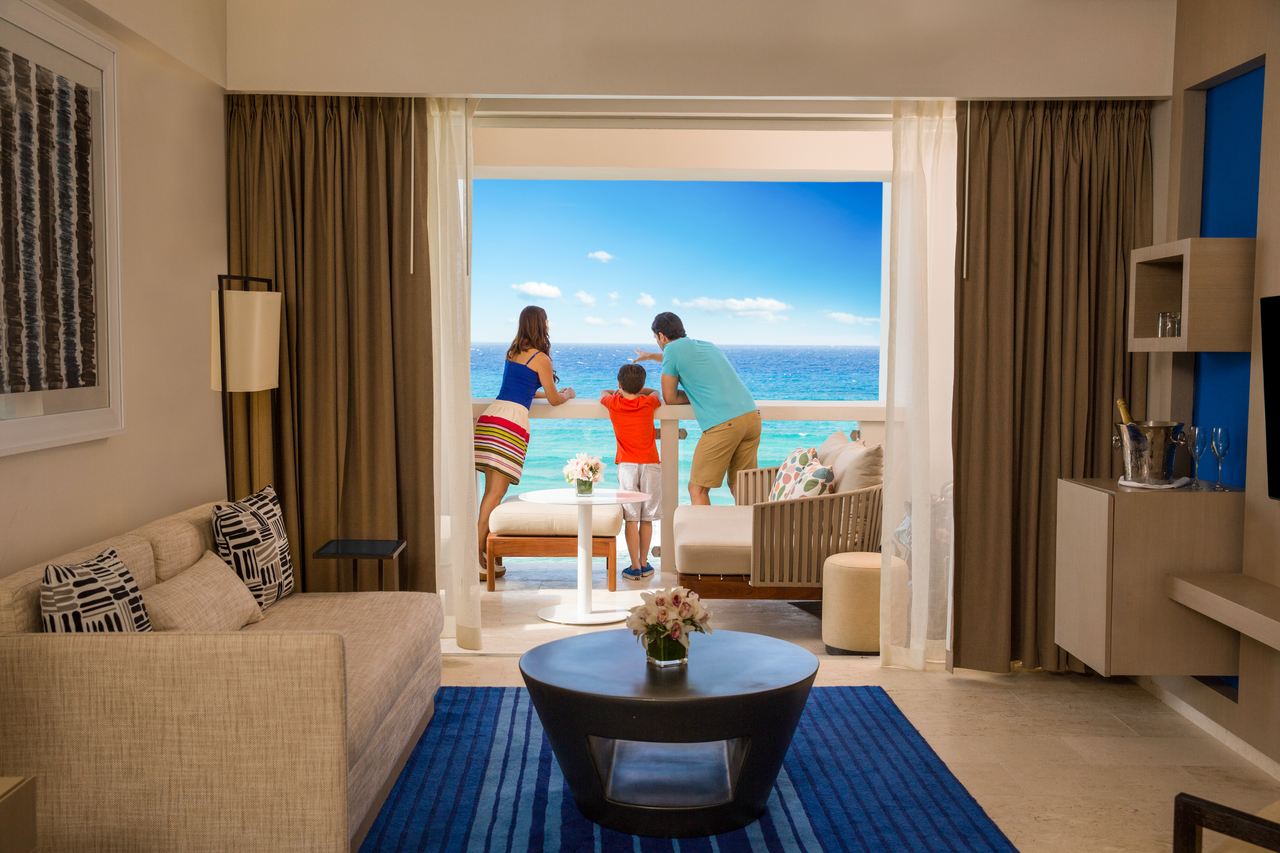 Hyatt Ziva Rose Hall Family Looking Out Ocean