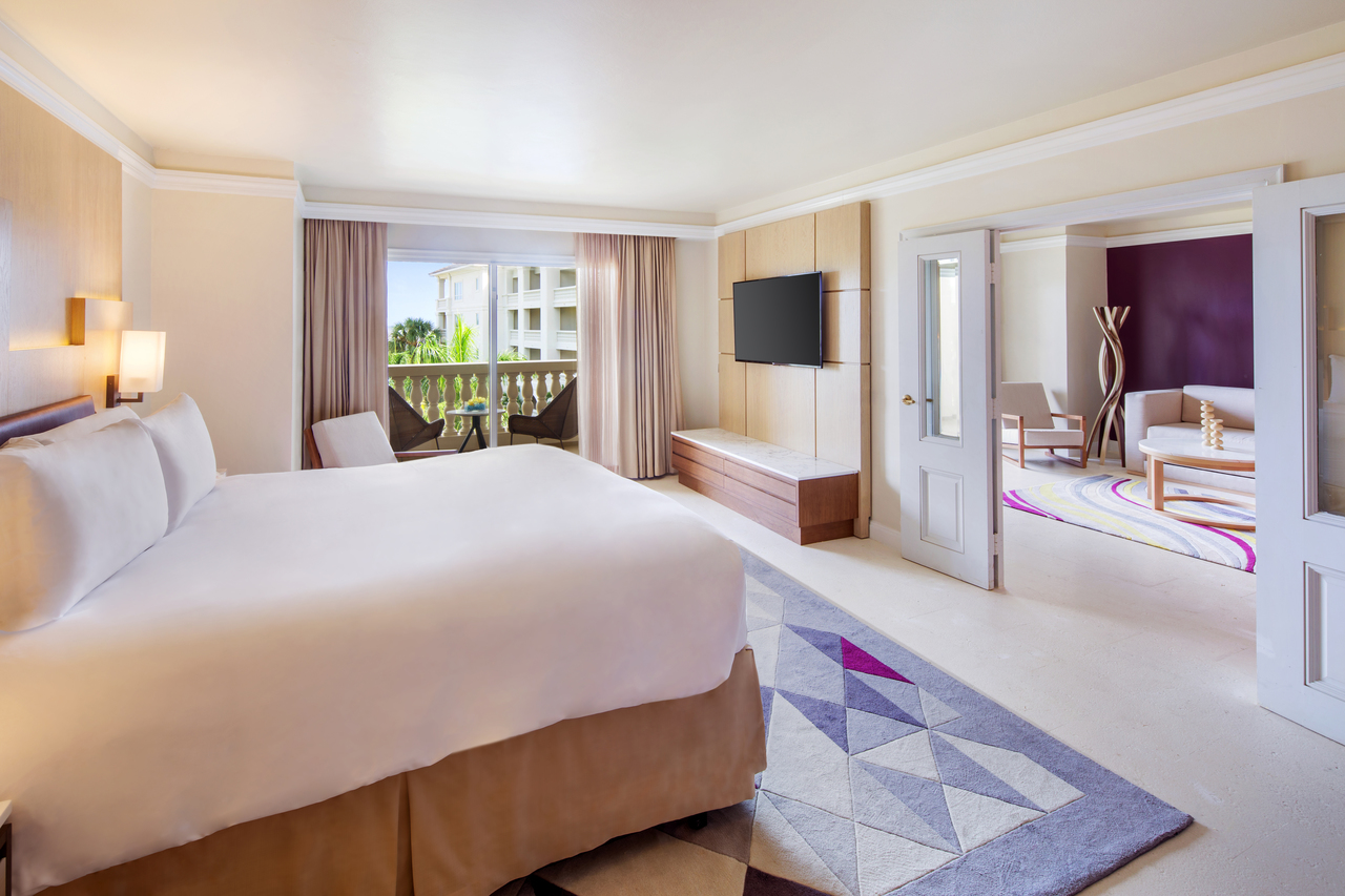 Hyatt Ziva Rose Hall One Bedroom Ocean Front Butler Suite Bed.