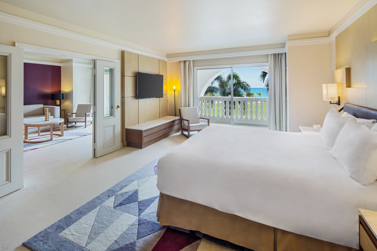 Hyatt Ziva Rose Hall One Bedroom Ocean View Butler Suite Bed.