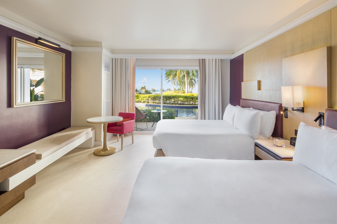 Hyatt Ziva Rose Hall Swim Up Double Bed.