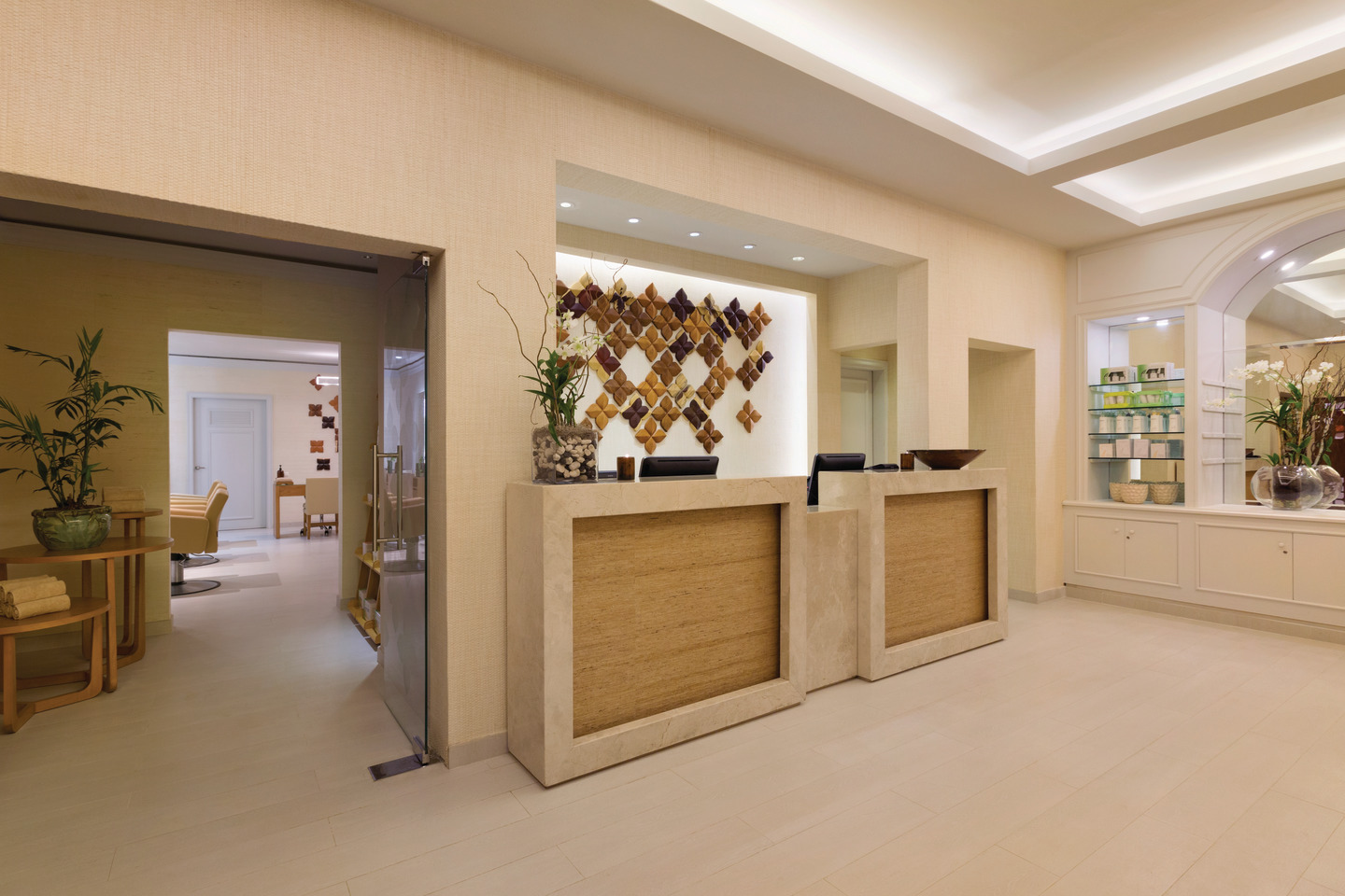 Hyatt Ziva Rose Hall Zen Spa reception area.
