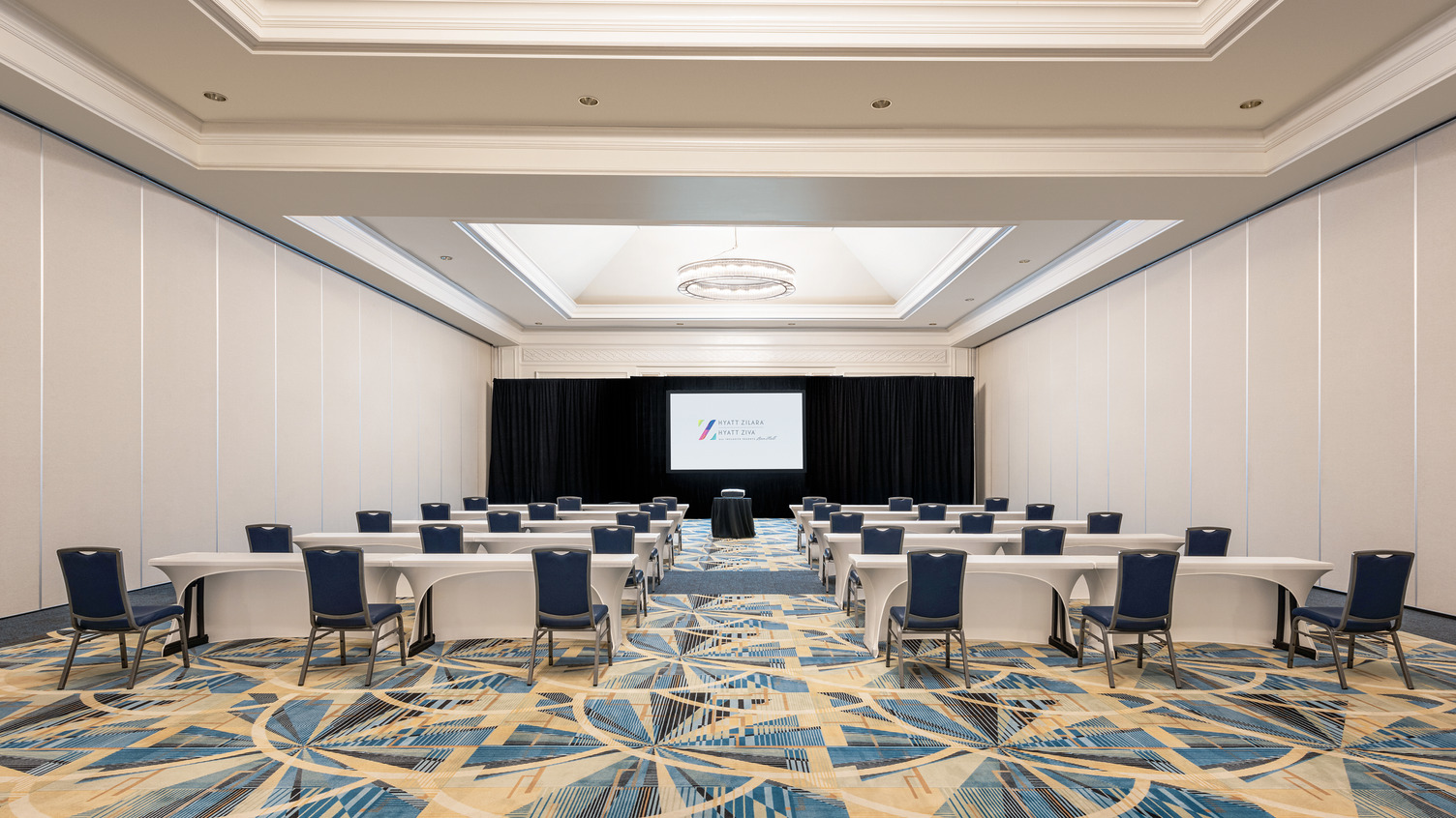 Hyatt Ziva Rose Hall ballroom salon.