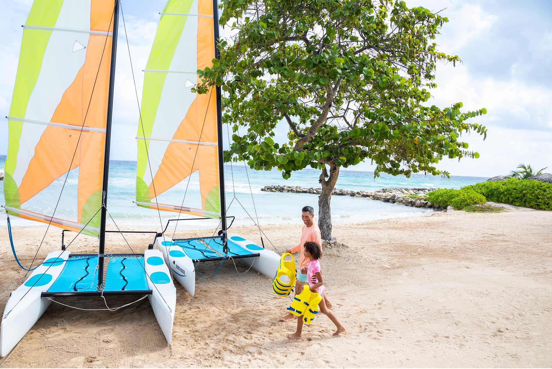 Hyatt Ziva Rose Hall watersports dad daughter 3.