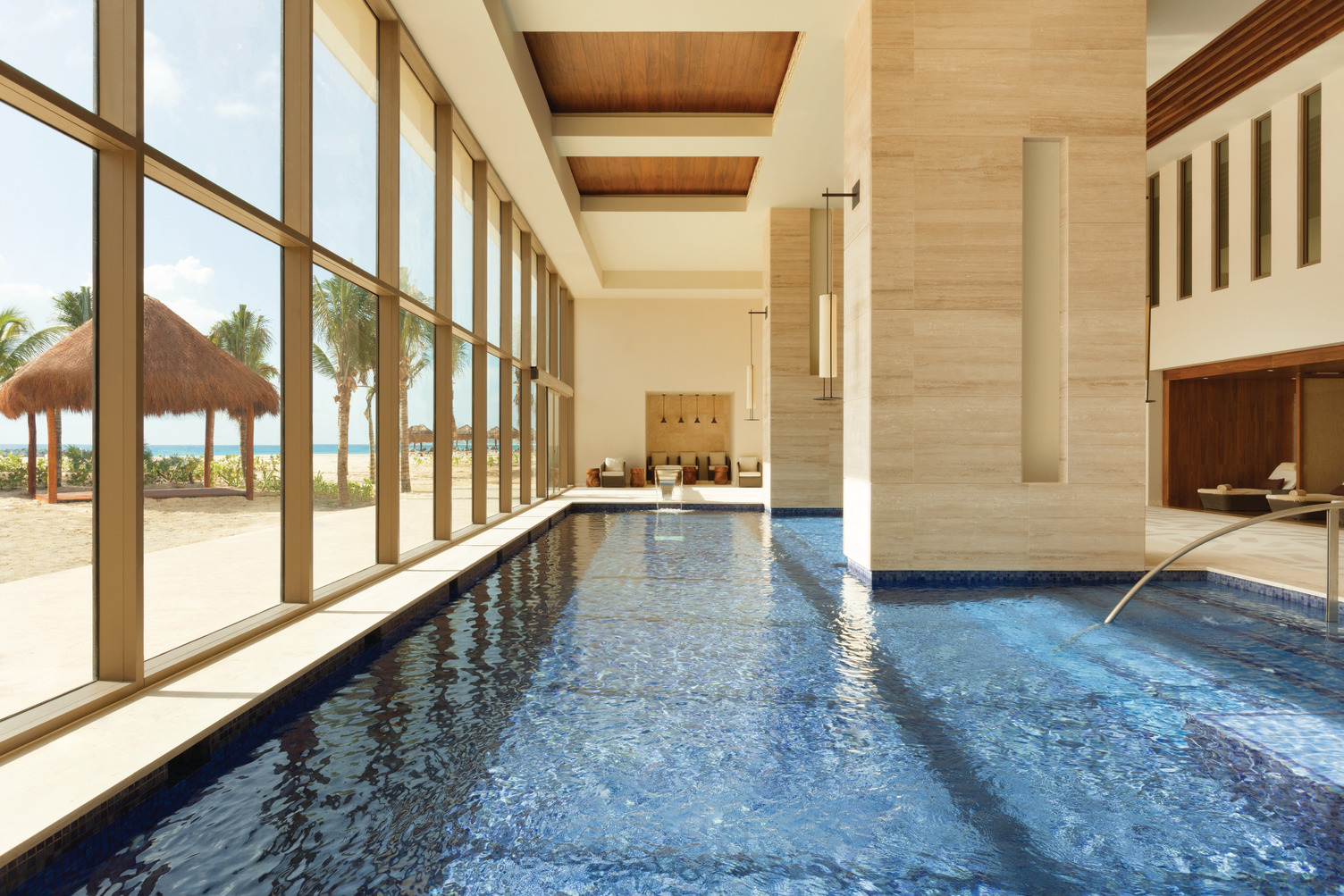 Hyatt Ziva Cancún Turquoize Zen Spa circuito de hidroterapia.