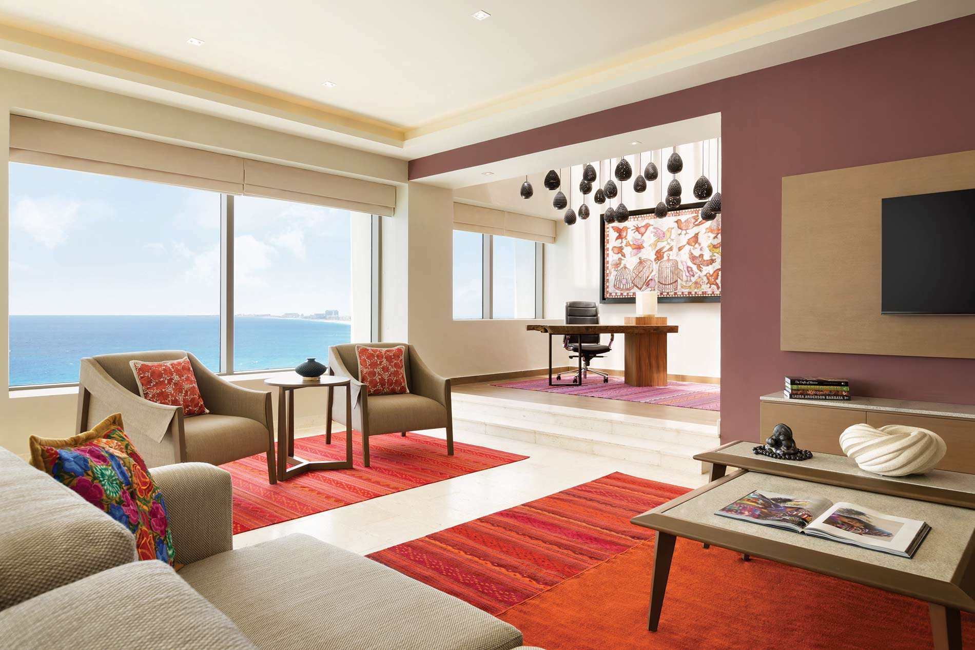 Hyatt Ziva Cancún Presidential Suite sala.