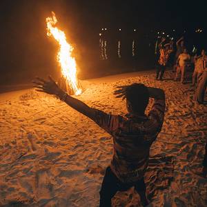 Night entertainment at the beach.