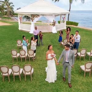 Dreams Rose Hall beach wedding ceremony.