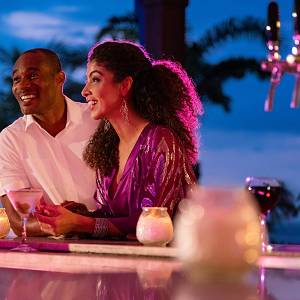 Couple at King Frog Bar.