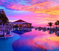 hyatt zilara cancun main pool sunset2