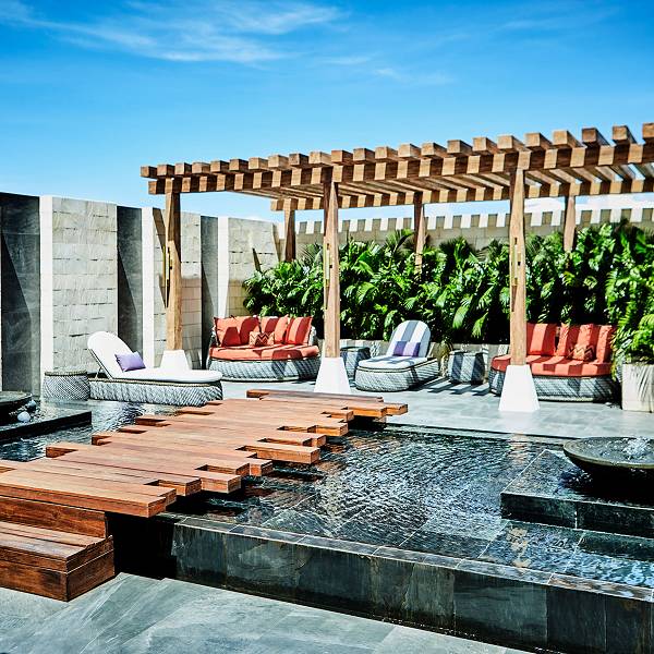 Hyatt Zilara Cancún spa patio.
