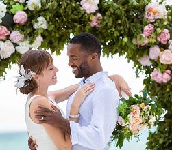 Hyatt Zilara Cap Cana beach wedding couple.