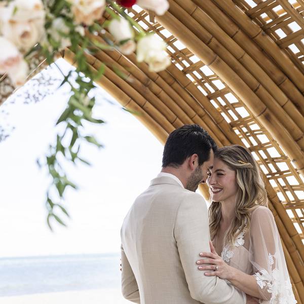 hyatt zilara riviera maya weddings gazebo ceremony couple 1