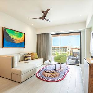 hyatt ziva cap cana ocean view one bedroom master suite living room 3