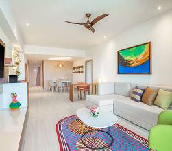 hyatt ziva cap cana ocean view one bedroom master suite living room 4