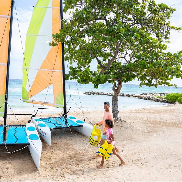 Hyatt Ziva Rose Hall watersports dad daughter 3.