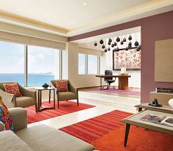 Hyatt Ziva Cancun Presidential Suite living area.