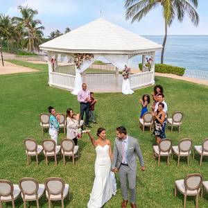 Dreams Rose Hall beach wedding ceremony.